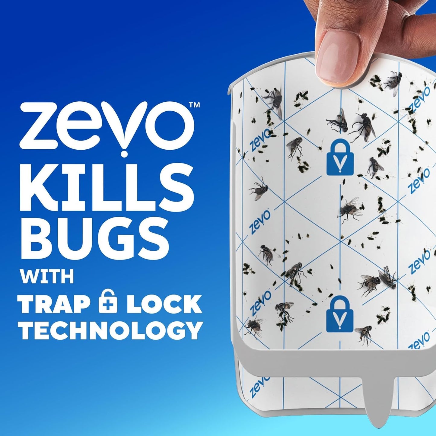 2 Flying Insect Traps & 2 Refill Cartridges - Plug in Fly Trap & Indoor Bug Catcher for Gnats, House & Fruit Flies - Blue & UV Light Technology, Mess-Free Alternative to Bug Zapper